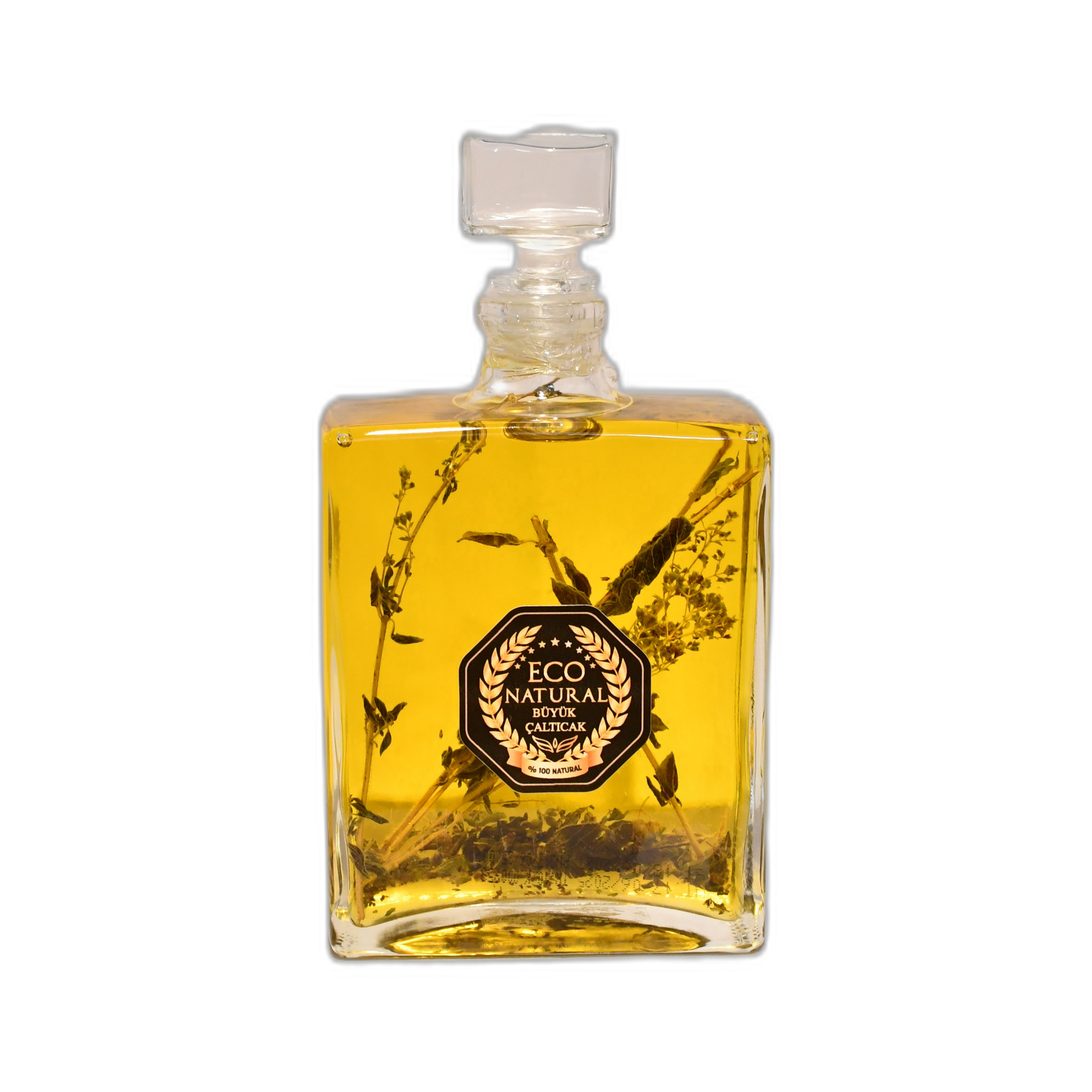 Eco Natural Erken Hasat Sızma Zeytinyağı – Dekoratif Kare Şişe